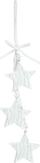 Ornament varese Krishtlindjesh Hanging Stars, 40cm, dru, i bardhë