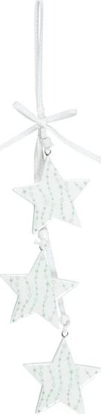 Ornament varese Krishtlindjesh Hanging Stars, 40cm, dru, i bardhë