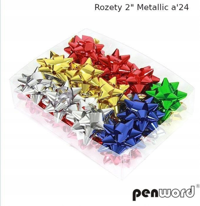 Rozeta dekorative metalike Penword, 24 copë, shumëngjyrëshe