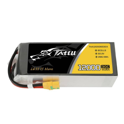Bateri LiPo Tattu 12000mAh 6S1P, 22.2V, 30C, XT90