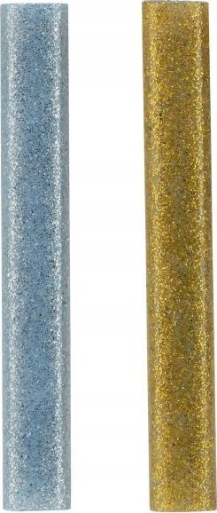 Shkopinj ngjitësi Rapid Colored Glitter Oval Glue Sticks 40108463, temperaturë e ulët, 16 copë, ar dhe argjend