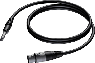 Kabëll audio Procab CAB723, Jack 6.3mm në XLR, 1.5m, i zi
