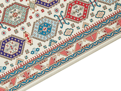 Tapet korridori Beliani HACILAR, 80x240 cm, poliestër, shumëngjyrësh