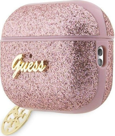 Mbështjellëse për AirPods Pro 2 Guess GUAP2GLGSHP, Glitter Flake 4G, me varëse, rozë