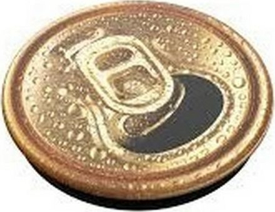 Kapëse telefoni PopSockets PopGrip Soda Can, mbajtëse e butë e lëvizshme, me kapak doze, ngjyrë e artë