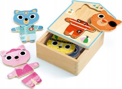 Puzzle druri për kalamoj Dressup Mix, set me figura, shumëngjyrësh