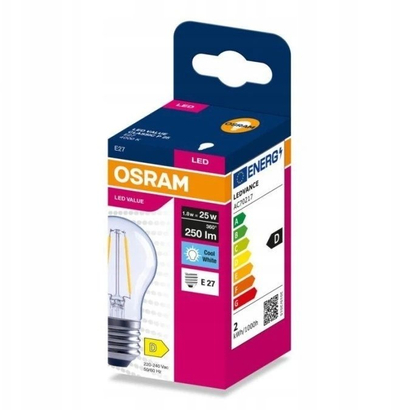 Llambë LED Eko-Light VALUE CLASSIC E27 P25, 1.8W, 250lm 4000K, transparente