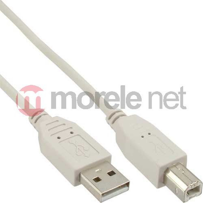 Kabllo USB InLine 34535H, USB A në USB B, 3 m, bezhë