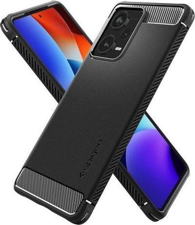Mbulesë telefoni Spigen Rugged Armor Xiaomi Redmi Note 12 Pro Plus 5G, TPU, e zezë mat