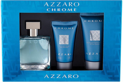 Set Azzaro Chrome - Eau de Toilette 30 ml + losion pas rrojës 30 ml + xhel dushi 50 ml