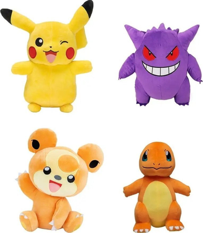Lodër pellushi Pokémon 12\", personazh i përzier, shumëngjyrëshe