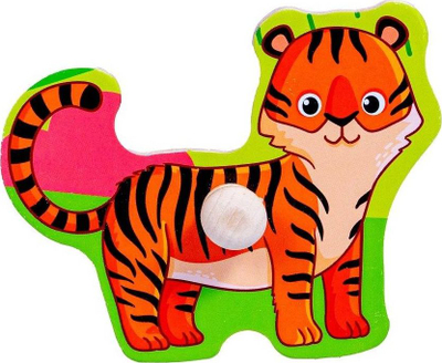 Puzzle druri Safari Wooden, 4 copa, 12m+