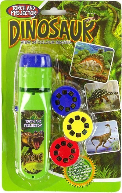 Lodër projektor Leantoys Dinosaurs, dritë elektrike, 24 slajde