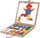 Set magnetik druri Djeco Wooden Magnetic Geoform, 42 figura, 24 kartela, shumëngjyrësh