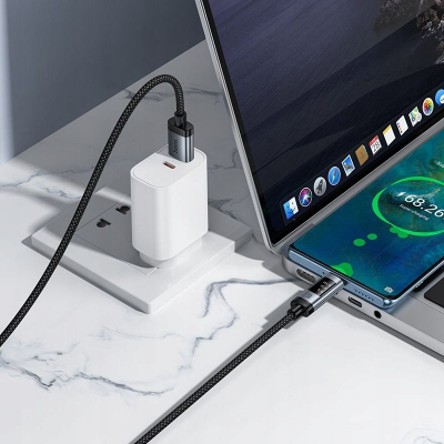 Kабел USB Hoco U148, USB A во USB C, 1.2m, 100W PD, црн