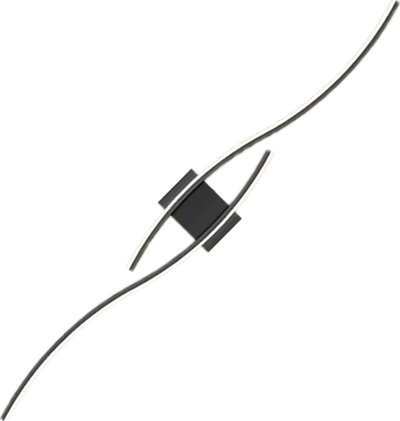 Lampë murale LED ZD149, 60cm, dritë e bardhë e ftohtë, e zezë