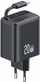 Karikues muri USAMS CC233, USB C 20W PD QC, kabllo USB C tërheqëse, i zi