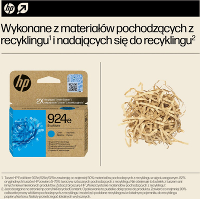 Ngjyrë për printer HP Ink 924e EvoMore, e kaltër 