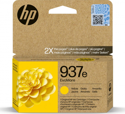 Ngjyrë origjinale HP 937e EvoMore, 1650 faqe, e verdhë