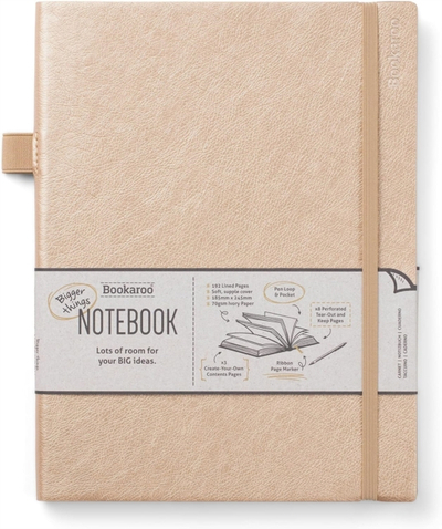 Bookaroo Bigger Things Notebook Journal Gold