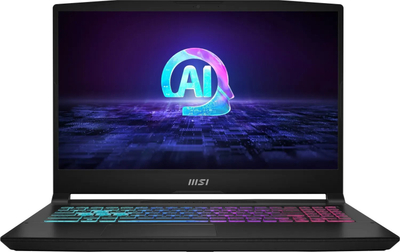 Laptop за гејминг MSI Katana A15 AI B8VF 487XPL, Ryzen 7 8845HS, 15.6" FHD 144Hz, 16GB RAM, 1TB SSD, RTX 4060, црн