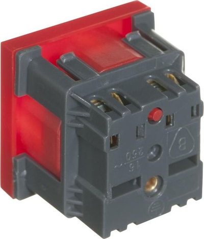 Prizë elektrike Alantec PZ01 45x45, 16A 230V, 2P+E me çelës, e kuqe