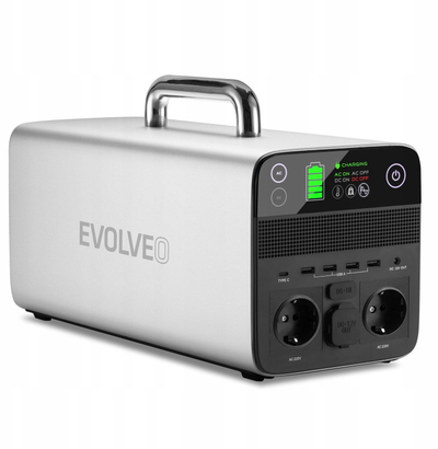 Stacion karikimi portabël Evolveo PowerCharge 1000, 1036 Wh, bateri LiFePO4, i zi