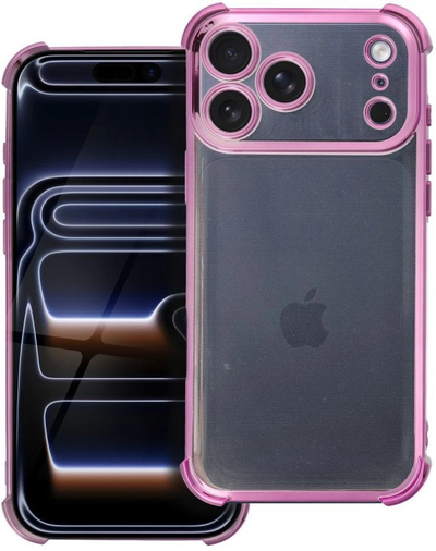 Mbulesë telefoni OEM ANTISHOCK ELECTRO për iPhone 17 Pro Max, TPU, rezistente ndaj goditjeve, rozë