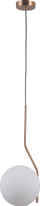 Lampë varëse Italux Carimi PND-3300-1-HBR, E27, sferike, e bardhë