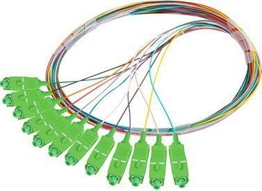 Pigtail fibër optike SM Easy Strip, SC/APC, 9/125 G657A1, 12 copa nga 2m, me ngjyra të ndryshme
