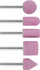 Set guri bluarës Bosch 2609256549, diametër 6 mm, kokrra 60 grit, rozë