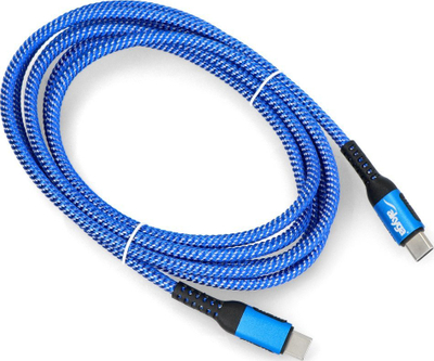 Kabllo USB Akyga AK-USB-38, USB C në USB C, 1.8 m, blu