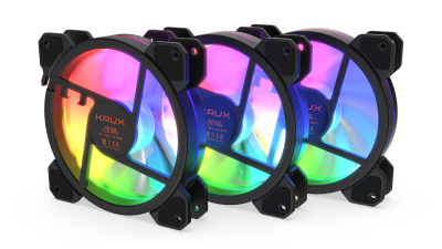 Ftohës Krux LUNAR 120 ARGB, 12 cm, i zi