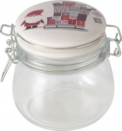 Vazo qelqi Boltze MONTI, 450 ml, me kapak porcelani, transparente