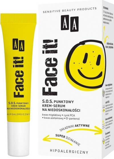 Krem serum fytyre AA Face It S.O.S. Spot, për papërsosmëri, 15ml