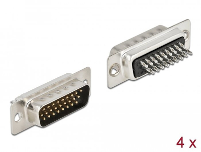 Konektor D Sub Delock D Sub HD, 26 pin, metal, set 4 copë