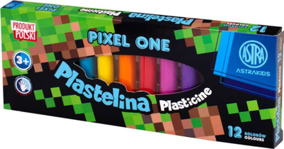 Plastelinë Astra Pixel One 12, set 12 ngjyra