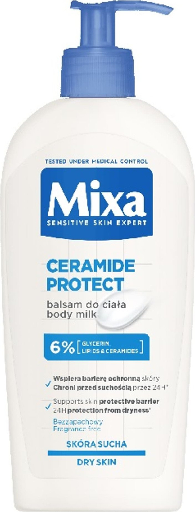 Balsam trupi Mixa Ceramide Moisture për lëkurë të thatë, 400 ml