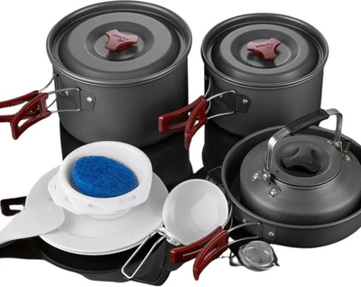 Set gatimi kampingu Fire-Maple FMC-209, alumin, 1.18kg, gri