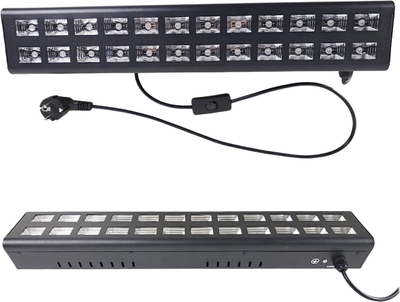 Shufër drite UV Light4Me UV Bar 2x12, 24x3W LED, 50 cm, e zezë