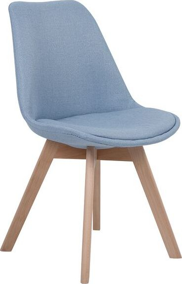 Set karrigesh ngrënieje Beliani Dakota II, 2 copë, këmbë dru ahu, blu e çelët