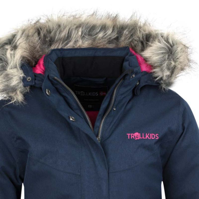 Детска јакна Trollkids Oslo Coat XT Jr, водоотпорна, со термичка изолација, сина