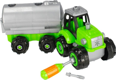 Lodër traktor me i montu MEGA CREATIVE 482970, me rimorkio, me pajisje, jeshil