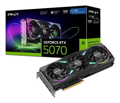 Kартичка графичка PNY GeForce RTX 5070 EPIC-X RGB OC NVIDIA 12 GB GDDR7