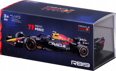 Maket makine Maisto Oracle Red Bull Racing RB19 Sergio Perez, 1:43, 2023, shumëngjyrësh