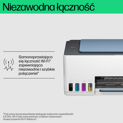 Printer multifunksional HP Smart Tank 585, Inkjet termal, i kaltër