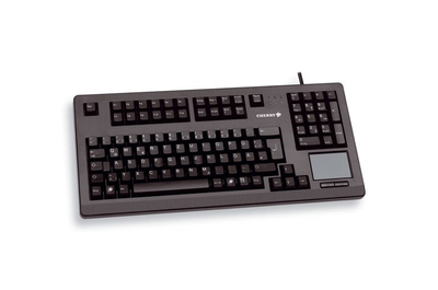 Тастатура Cherry G80 11900LUMEU 2, компактна со тачпад, USB, црна