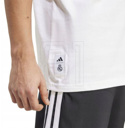 Bluzë Adidas Real Madrid 24/25 Seasonal Graphic Tee M, pambuk, e bardhë