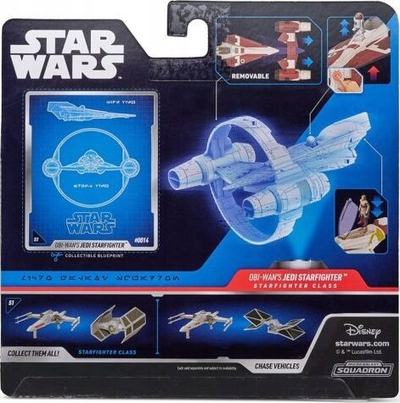 Играчка брод Star Wars Micro Galaxy Squadron Obi-Wan Jedi Starfighter, микро фигуриња, Launch Edition, повеќебојно