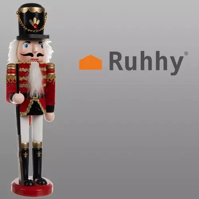 Figurinë zbukuruese Nutcracker Christmas, 30cm, dru, shumëngjyrëshe